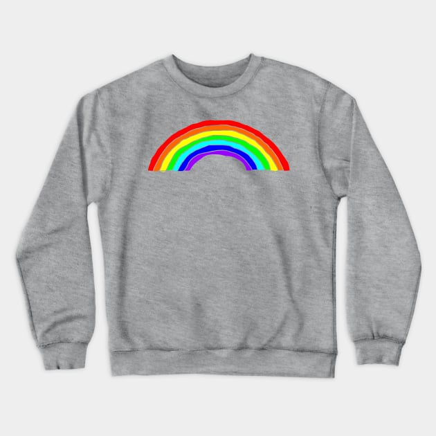 Colorful Rainbow Graphic Crewneck Sweatshirt by ellenhenryart